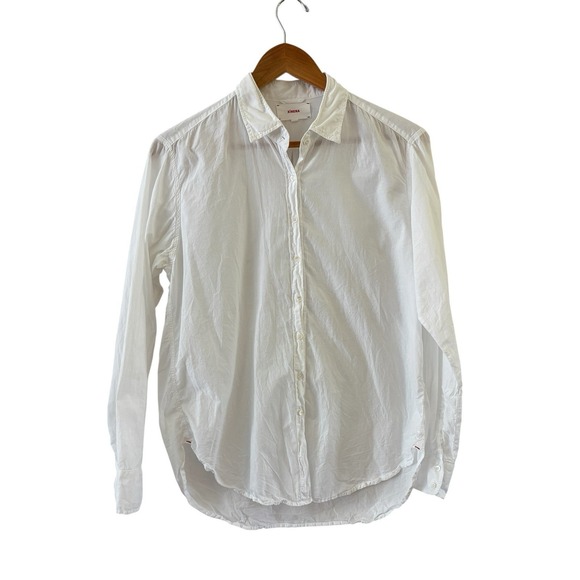 XiRENA Tops - Xirena Beau Cotton Poplin Shirt Womens XS White Oversized Boyfriend Classic
